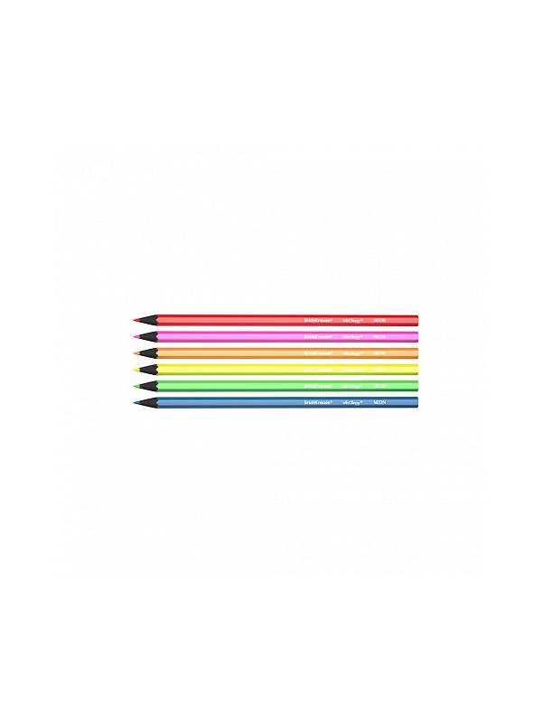 Карандаши цветные шестигранные ArtBerry Neon 6 цветов