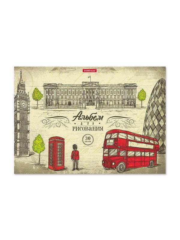 Альбом для рисования А4 30 листов ErichKrause Great Britain, клеевая основа