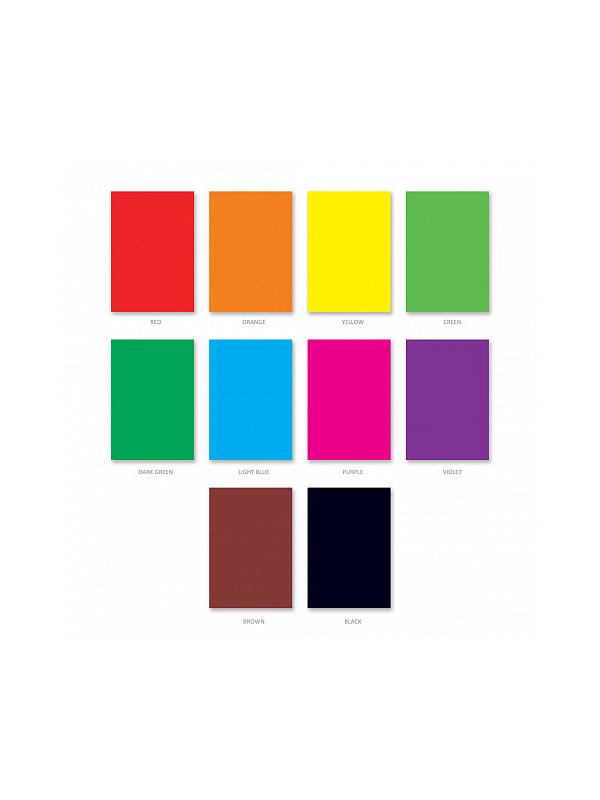 Бумага цветная ArtBerry, мелованная самоклеящаяся В5, 10 листов, 10 цветов