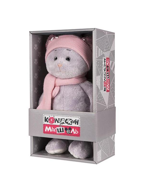 Мягкая игрушка Maxitoys Колбаскин&Мышель Мышель в Шарфе и Шапке 20 см