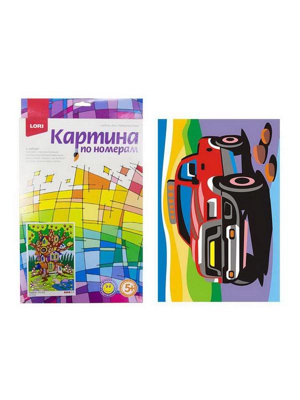 Набор для творчества LORI Картина по номерам для малышей Быстрый джип