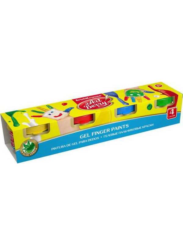 Пальчиковые краски Artberry с Алоэ Вера, 4 цвета по 35мл