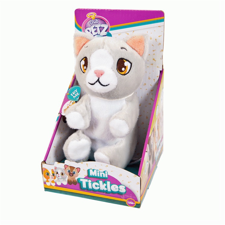 Игрушка интерактивная IMC Toys Club Petz Котенок интерактивный (серый) , со звуковыми эффектами, шевелит лапками если почесать животик