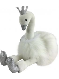 Лебедь белый 9 см с карабином игрушка мягкая