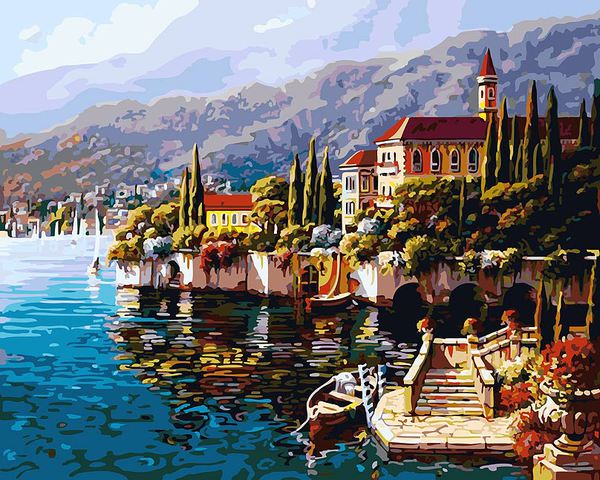 Набор для творчества Белоснежка картина по номерам на холсте Варенна. Италия 40 на 50 см