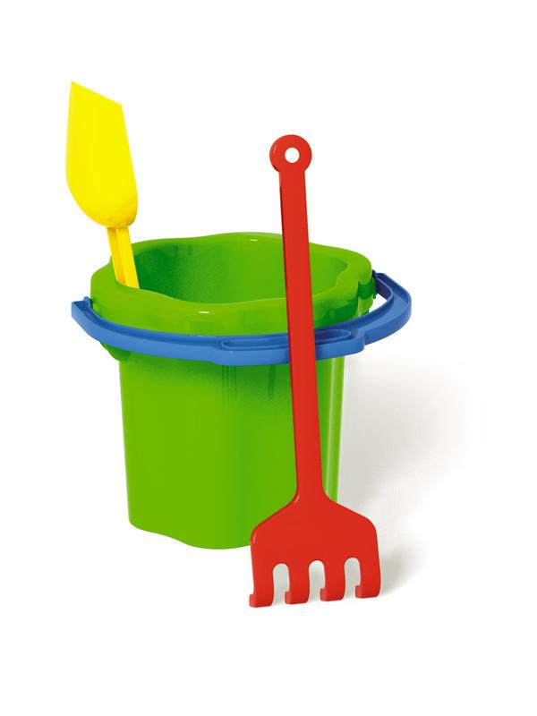 Набор Ведро-цветок 102 0,3 л, грабли, совок