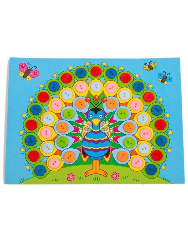 Набор для творчества Дрофа-Медиа Картинка из пуговиц Павлин