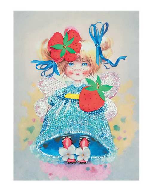 Мозаика из пайеток на холсте &