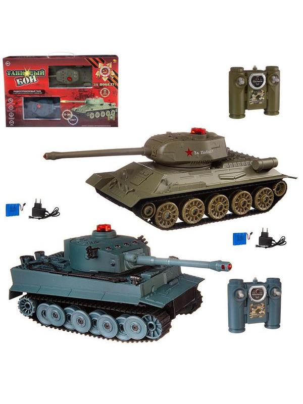 Танковый бой на радиоуправлении, в наборе: 2 танка Т-34 и &