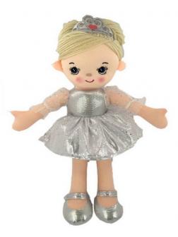 Кукла Мягкое сердце, мягконабивная, балерина, 30 см, цвет серебристый / ABtoys