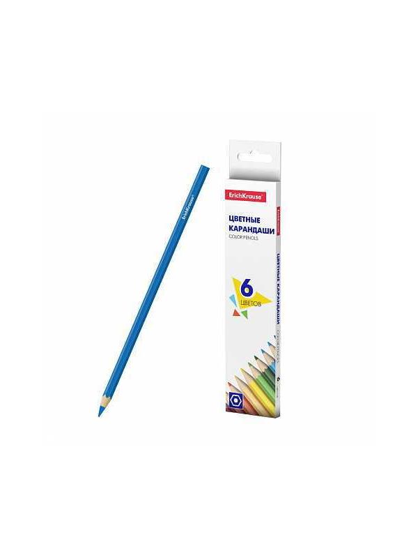 Карандаши цветные шестигранные ErichKrause Basic 6 цветов