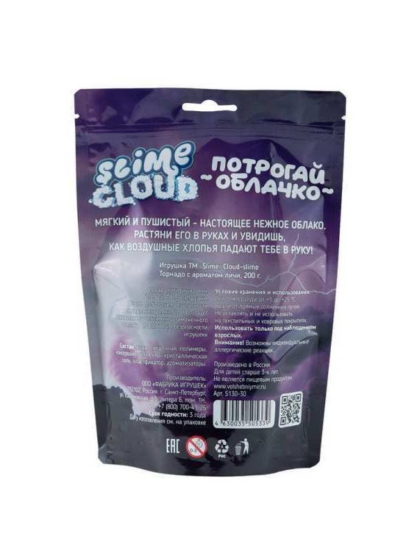 Слайм Slime Cloud Потрогай облачко Торнадо с ароматом личи, 200 г