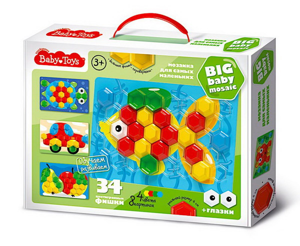 Мозаика для самых маленьких Рыбка d40/4 цв/34 эл BABY TOYS