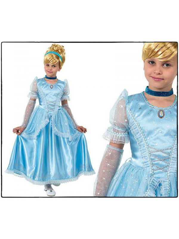 Карнавальный костюм Батик ДИСНЕЙ Принцесса Золушка (текстиль) размер 28 (детский)