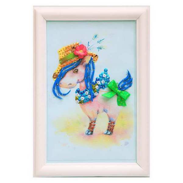 Мозаика из пайеток Лошадка