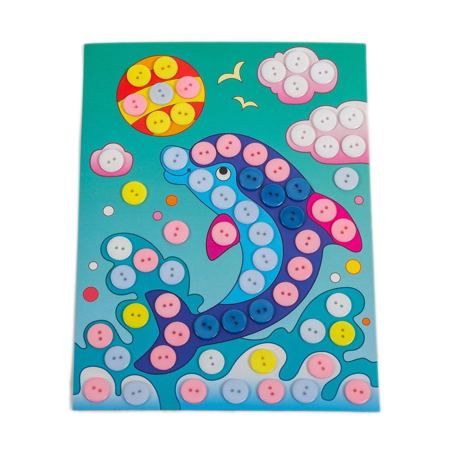 Набор для творчества Дрофа-Медиа Картинка из пуговиц Дельфин