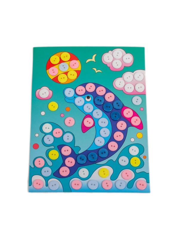 Набор для творчества Дрофа-Медиа Картинка из пуговиц Дельфин