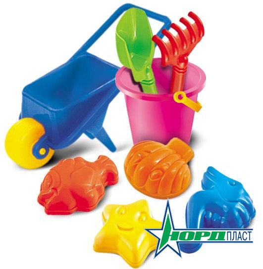 Набор для песка N18 (Тачка + ведро &