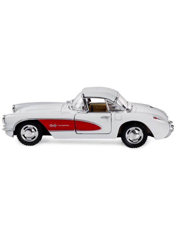 Машинка металлическая Kinsmart 1:34 «1957 Chevrolet Corvette» KT5316D инерционная / Белый