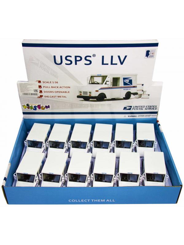 Металлическая машинка KinsFun 1:36 «USPS LLV» KT5112D инерционная