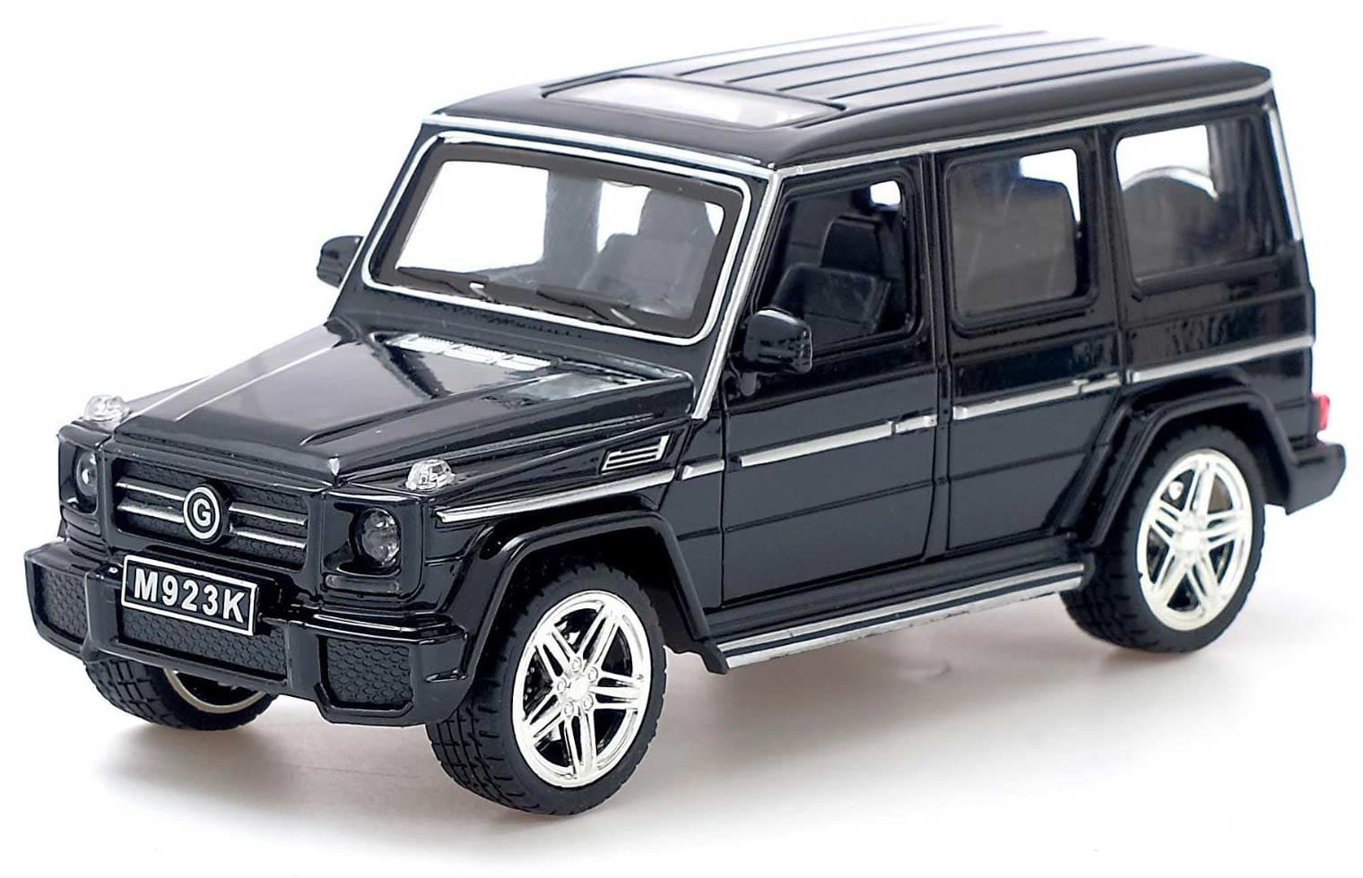 Машинка металлическая XLG 1:24 «Mercedes-Benz G-class» M923K 20 см. инерционная, свет, звук / Черный