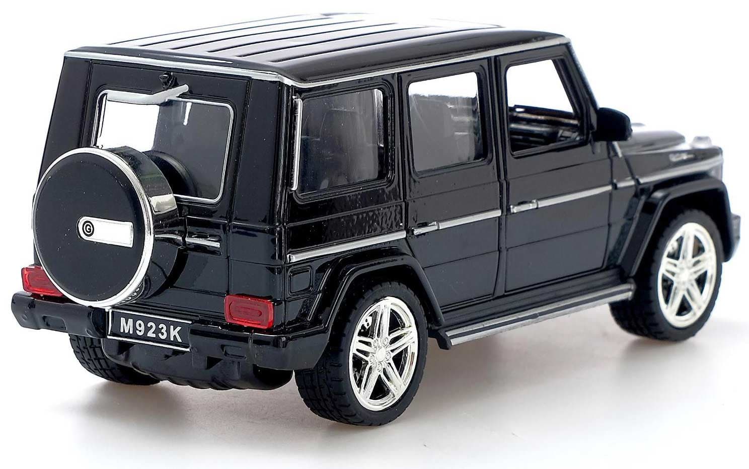 Машинка металлическая XLG 1:24 «Mercedes-Benz G-class» M923K 20 см. инерционная, свет, звук / Черный