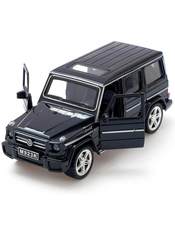 Машинка металлическая XLG 1:24 «Mercedes-Benz G-class» M923K 20 см. инерционная, свет, звук / Черный