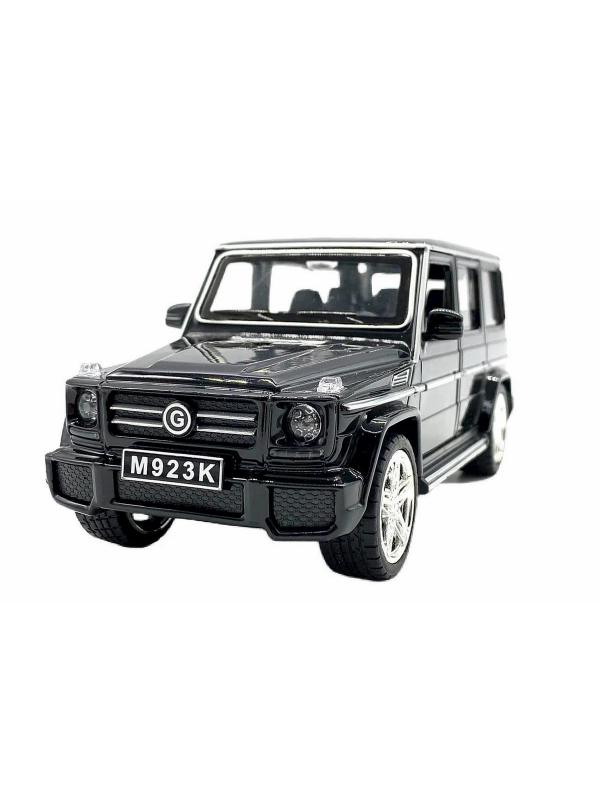 Машинка металлическая XLG 1:24 «Mercedes-Benz G-class» M923K 20 см. инерционная, свет, звук / Черный