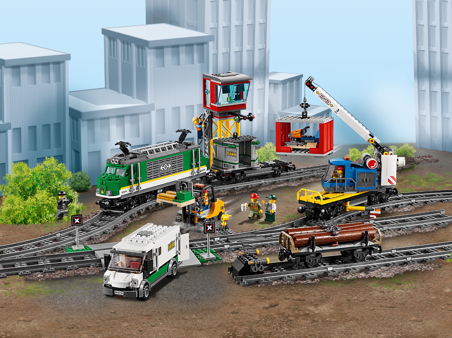 Конструктор LEGO City Trains 60198 «Товарный поезд» / 1226 деталей