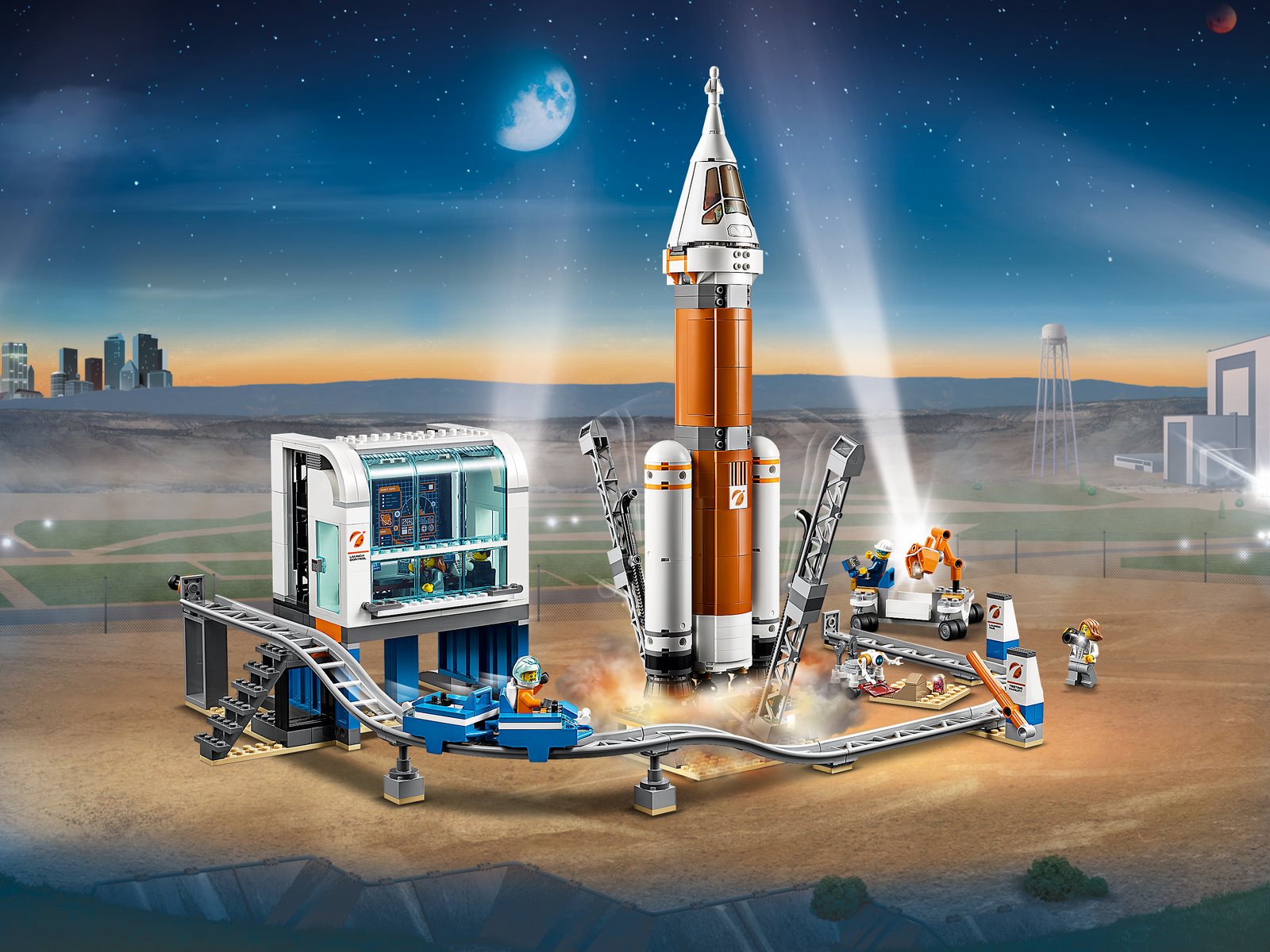 Конструктор LEGO City Space Port 60228 «Космическая ракета и пункт управления запуском» / 837 деталей