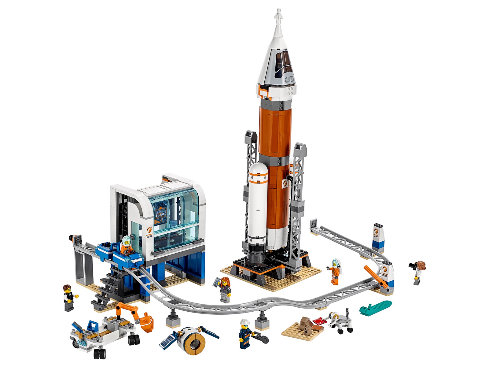 Конструктор LEGO City Space Port 60228 «Космическая ракета и пункт управления запуском» / 837 деталей