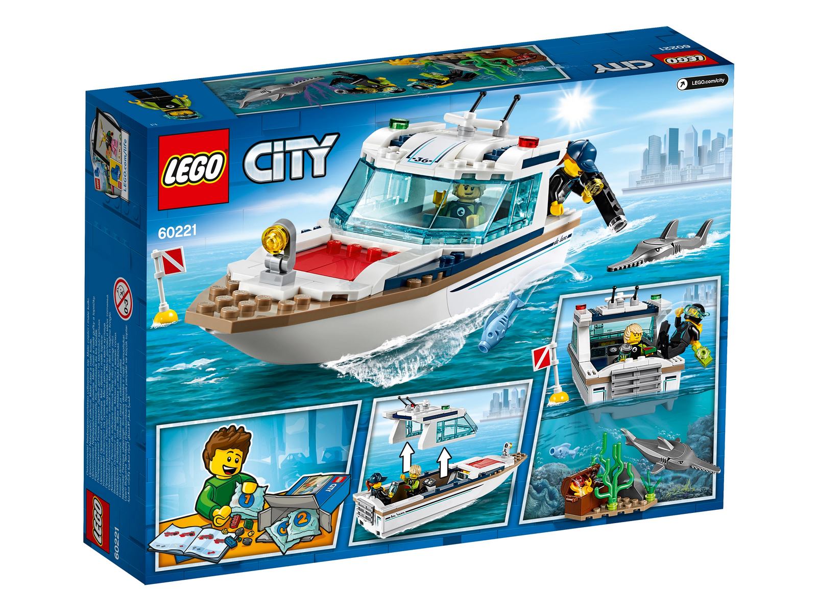 Конструктор LEGO City Great Vehicles «Яхта для дайвинга» 60221 / 148 деталей