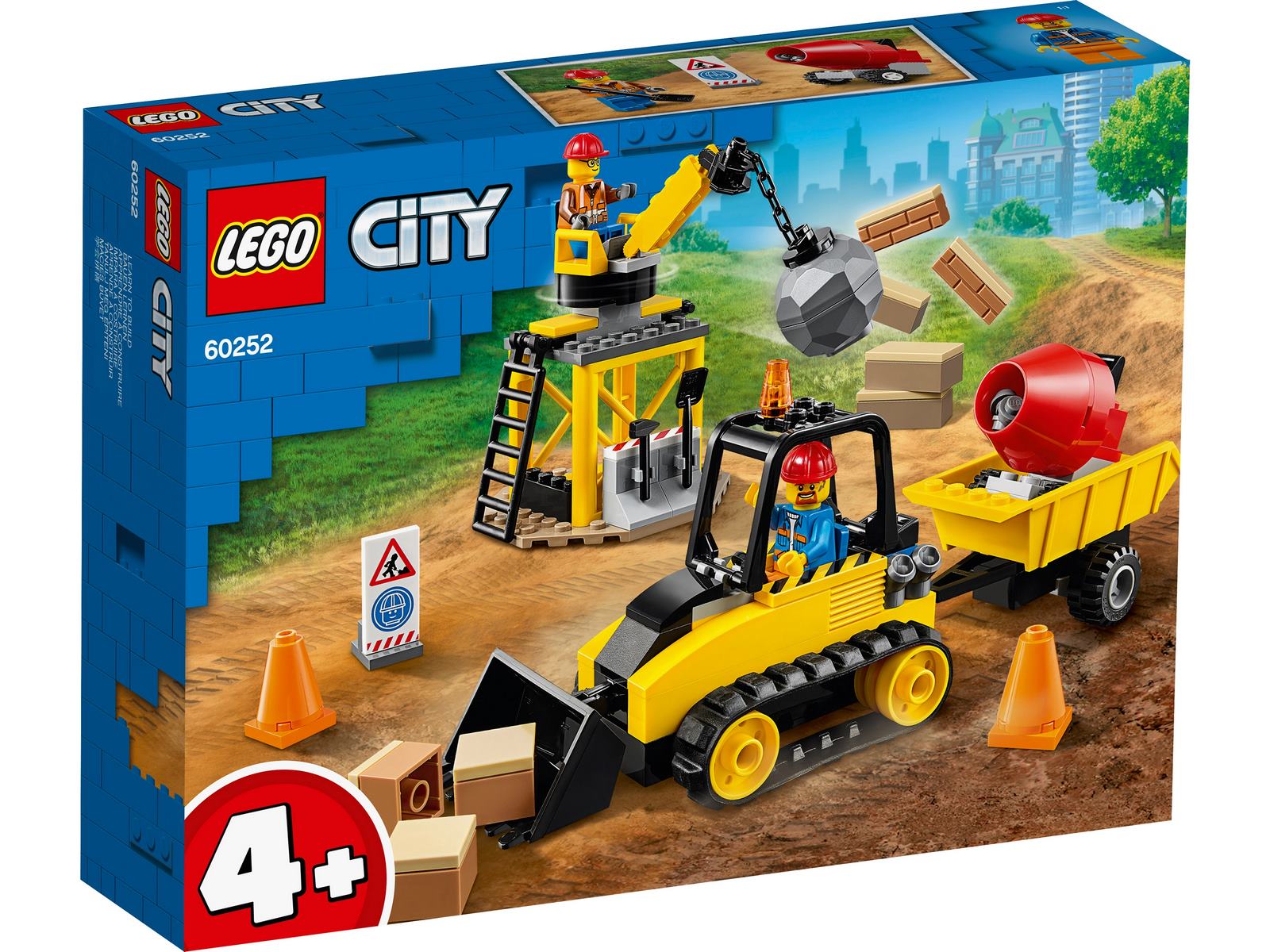 Конструктор LEGO City Great Vehicles «Строительный бульдозер» 60252 / 126 деталей