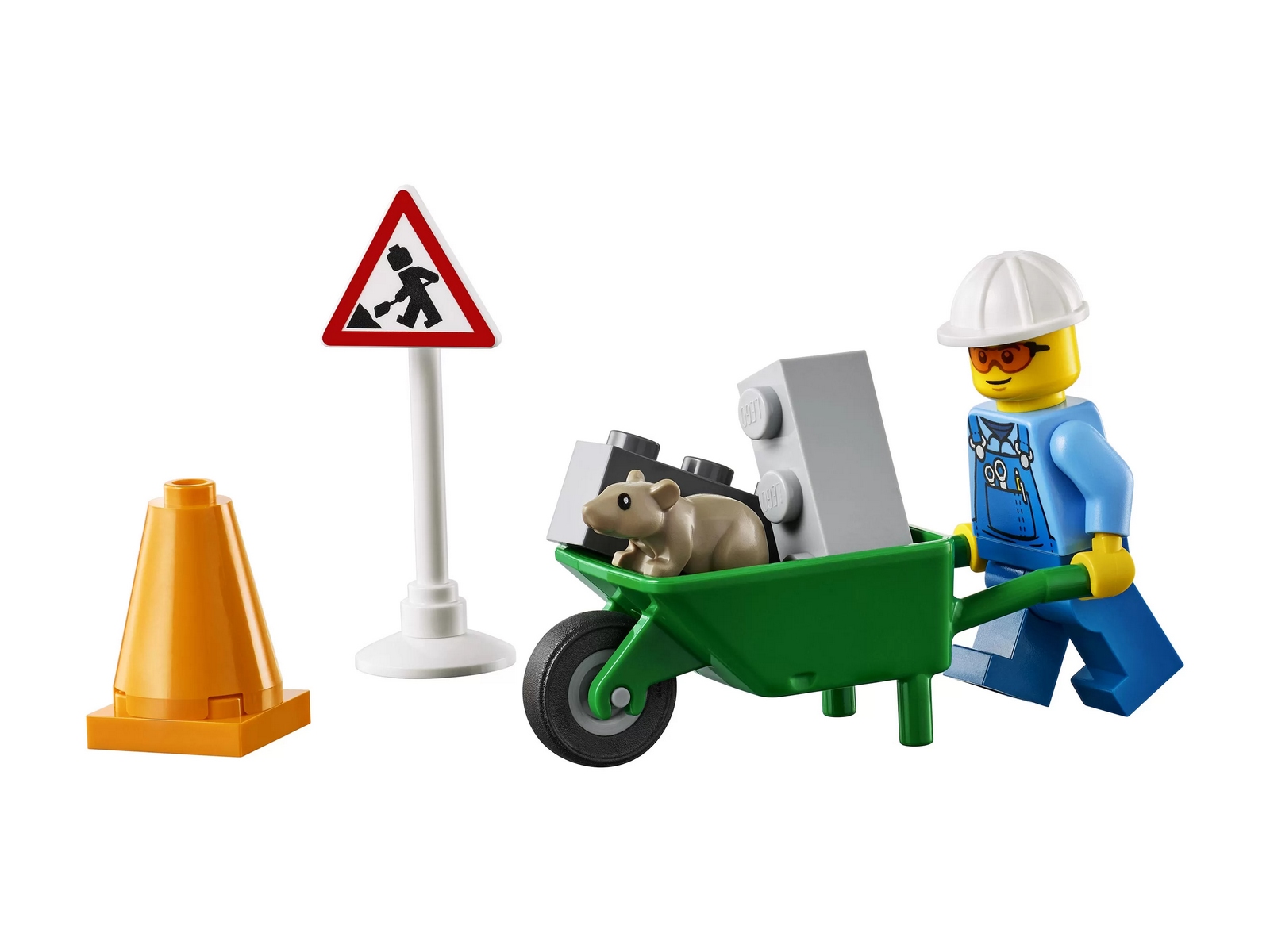 Конструктор LEGO City Great Vehicles 60284 «Автомобиль для дорожных работ» / 58 деталей