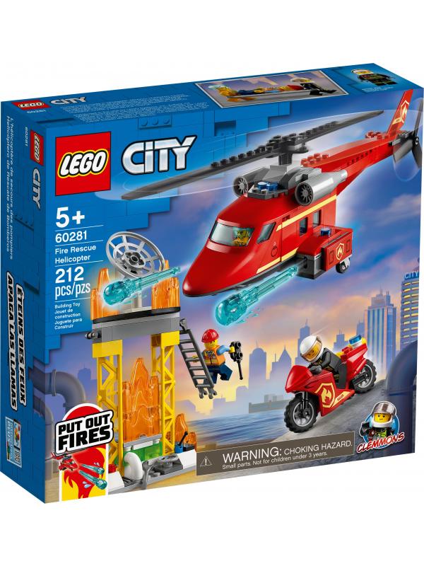 Конструктор LEGO City Fire «Спасательный пожарный вертолёт» 60281 / 212 деталей