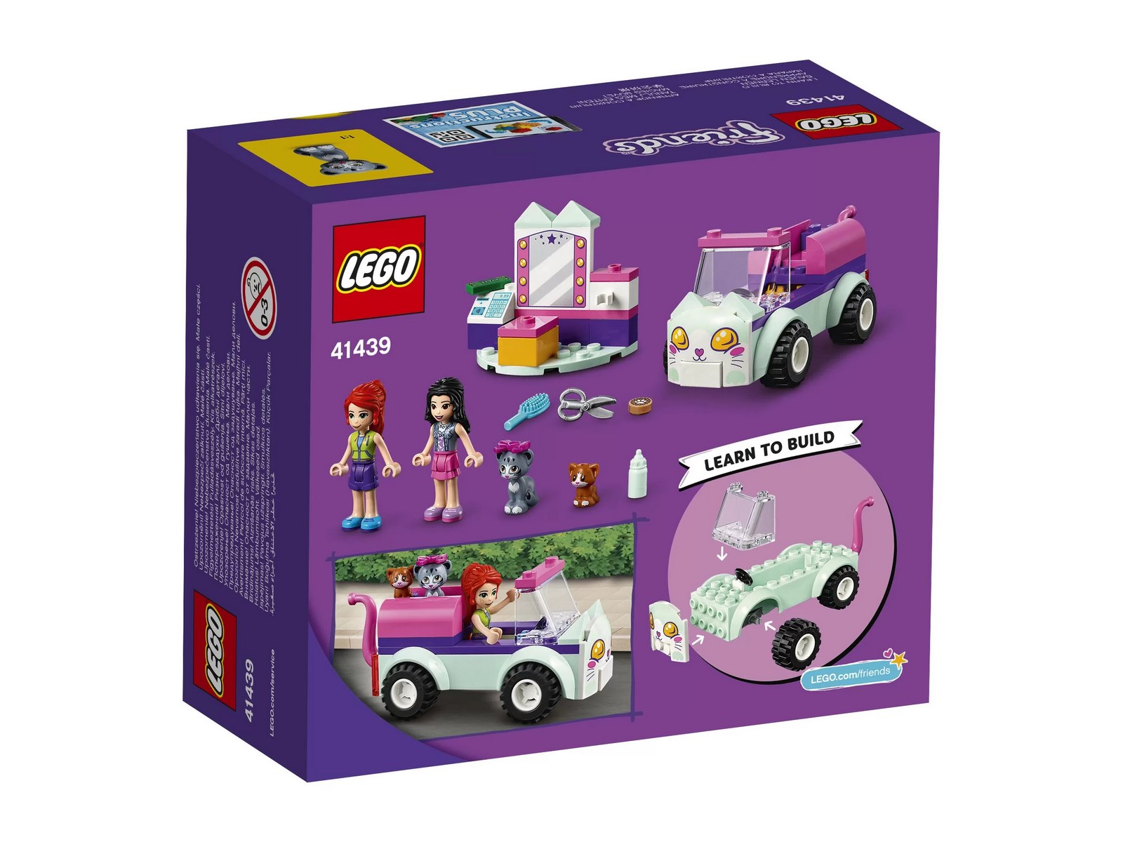 Конструктор LEGO Friends 41439 «Передвижной груминг-салон для кошек» / 60 деталей