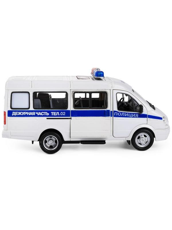 Машинка инерционная Play Smart 1:27 «ГАЗель 3221 Полиция» 20 см. 9098-D Автопарк, свет и звук