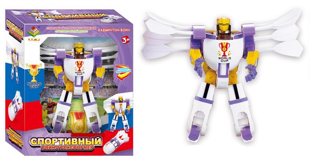 Воланчик для бадминтона - трансформер в кор. 21х9.5х26см