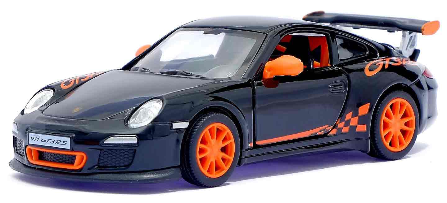 Металлическая машинка Kinsmart 1:36 «2010 Porsche 911 GT3 RS» KT5352W, инерционная в коробке / Микс