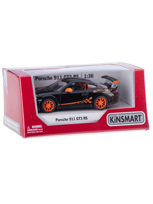 Металлическая машинка Kinsmart 1:36 «2010 Porsche 911 GT3 RS» KT5352W, инерционная в коробке / Микс