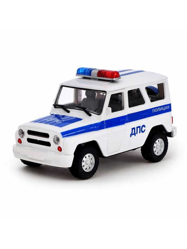 Машинка инерционная Play Smart 1:24 «УАЗ Hunter Полиция ДПС» 9076-D Автопарк, свет и звук