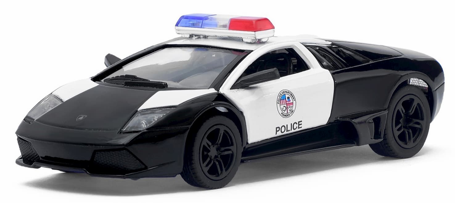 Машинка металлическая Kinsmart 1:36 «Lamborghini Murcielago LP640 (Police)» KT5317DP инерционная