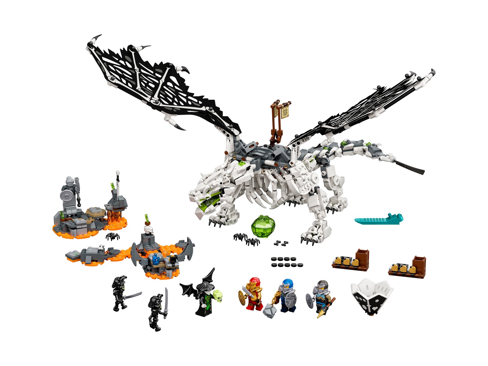 Конструктор LEGO NINJAGO 71721 «Дракон чародея-скелета» 1016 деталей