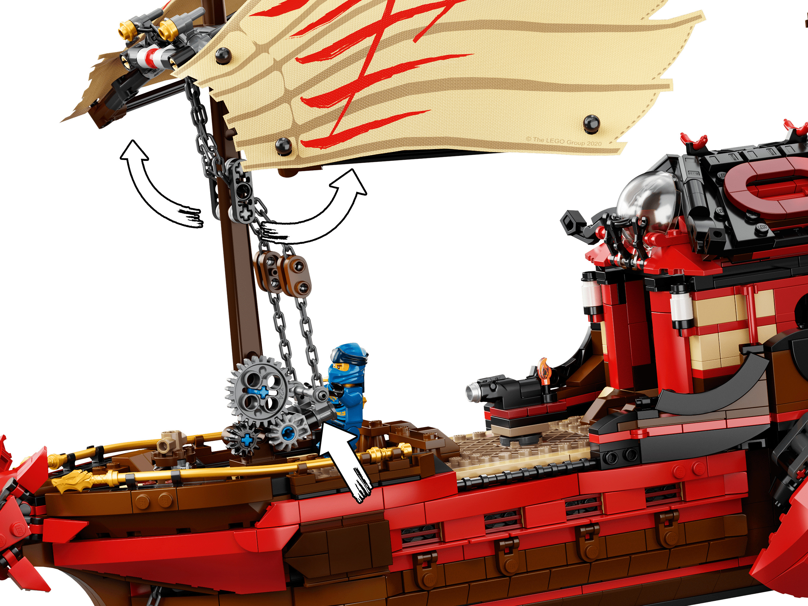 Конструктор LEGO NINJAGO «Летающий корабль Мастера Ву» 71705 / 1781 деталь