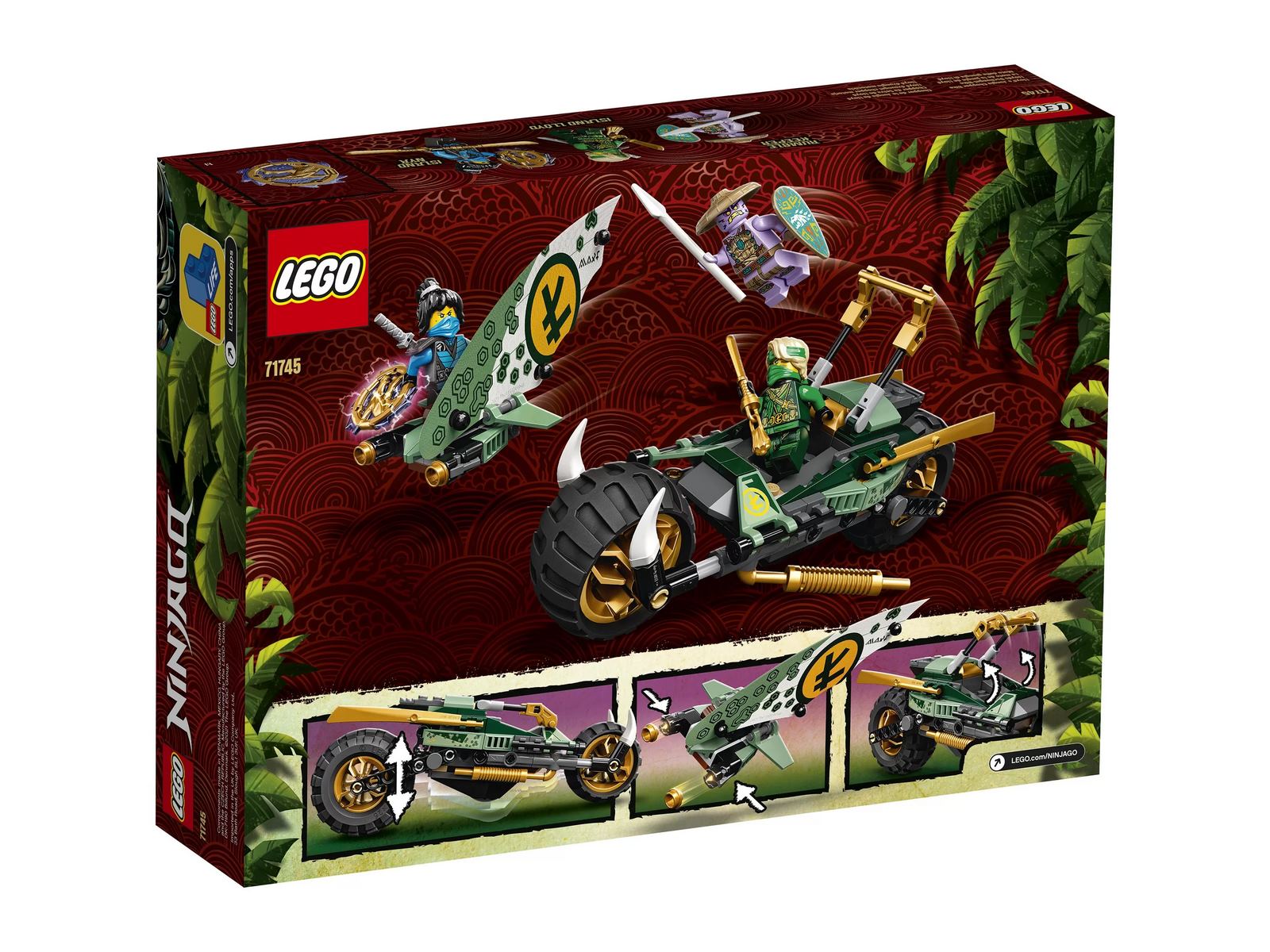 Конструктор LEGO Ninjago 71745  «Мотоцикл Ллойда для джунглей» 183 детали