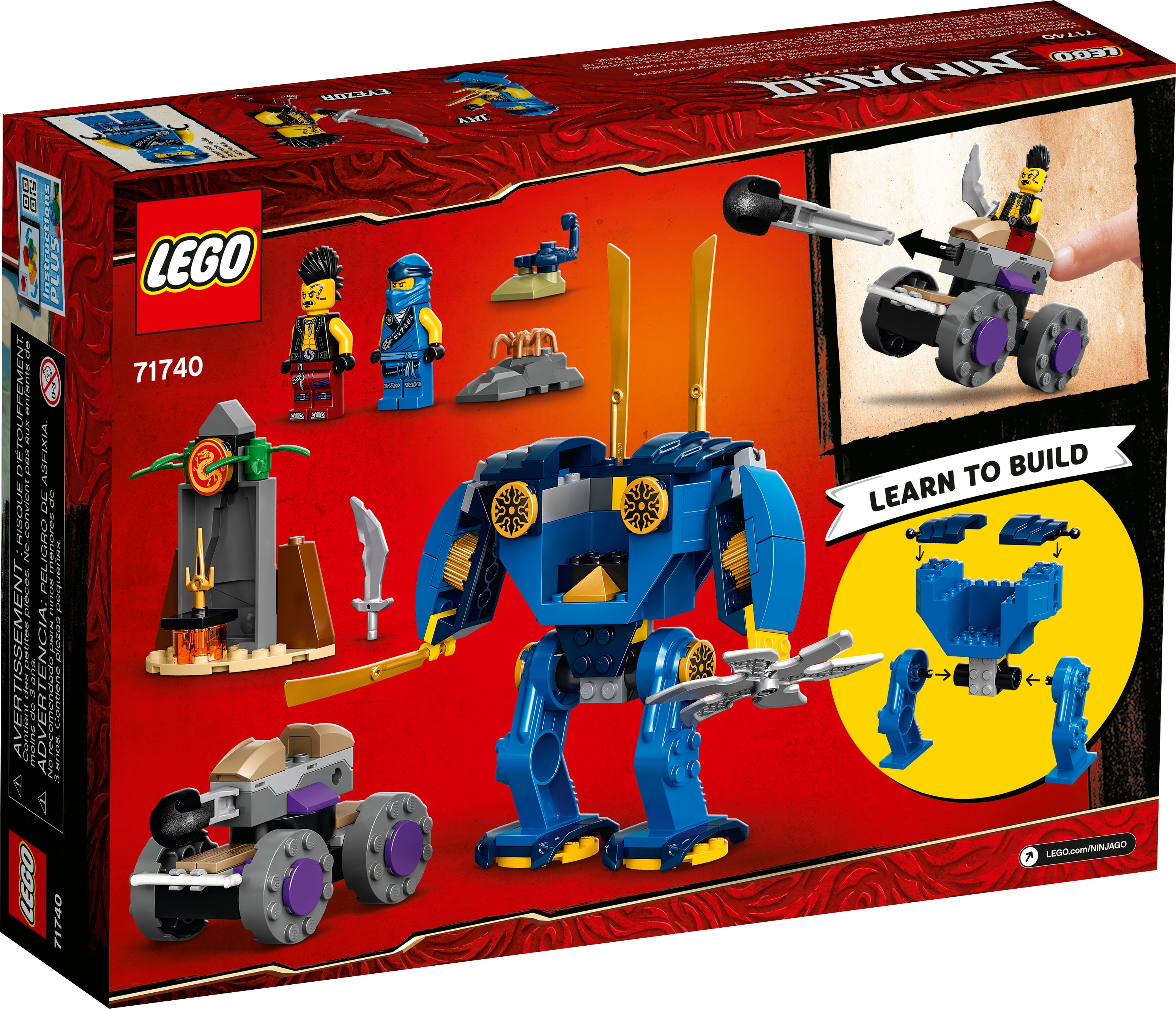 Конструктор LEGO NINJAGO «Электрический робот Джея» 71740 / 106 деталей