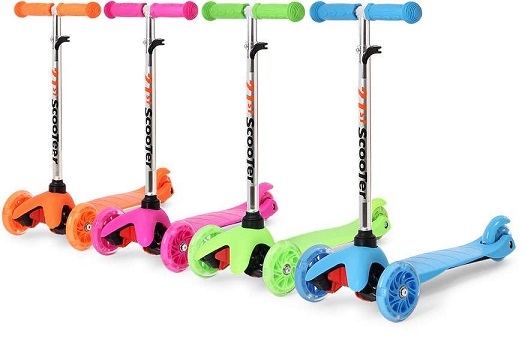 Самокат детский Scooter МИНИ 3х колесный, колеса полиуретан, 6 цветов (12шт)