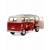 Металлическая машинка Kinsmart 1:24 «1962 Volkswagen Classical Bus (С принтом)» KT7005DF / Красный