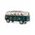 Металлическая машинка Kinsmart 1:24 «1962 Volkswagen Classical Bus (С принтом)» KT7005DF / Зеленый