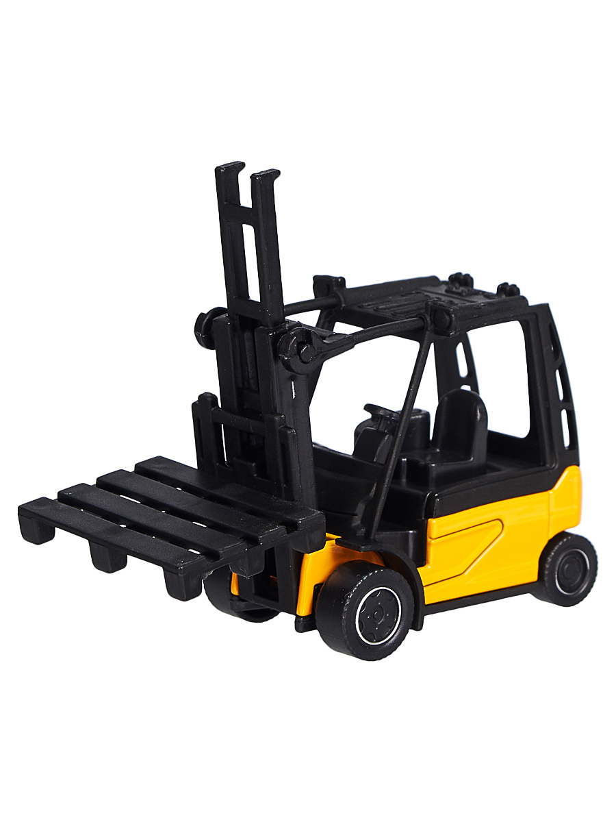 Металлическая машинка Play Smart 1:64 «Вилочный погрузчик с паллетом» 6535D